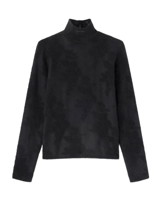 Ganni Black Sheer Turtleneck
