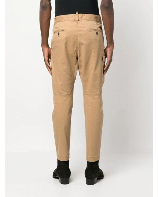 DSquared² Natural Cotton Cargo Trousers for men