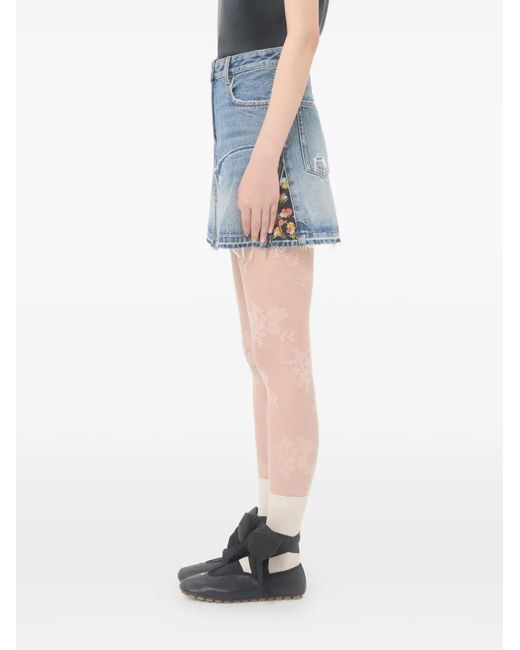 Valentino Garavani Blue Short Denim Skirt