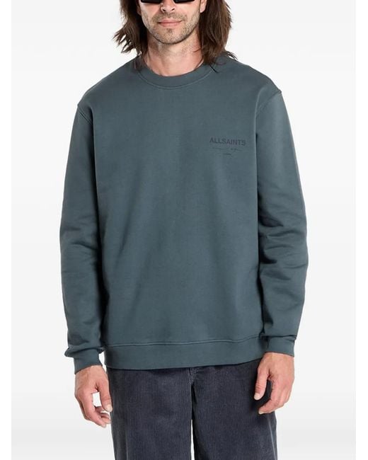 AllSaints Blue Crew-Neck Sweatshirt for men