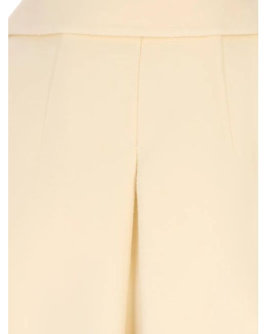 Max Mara Natural Pleat-Detail Button-Front Cropped Jacket