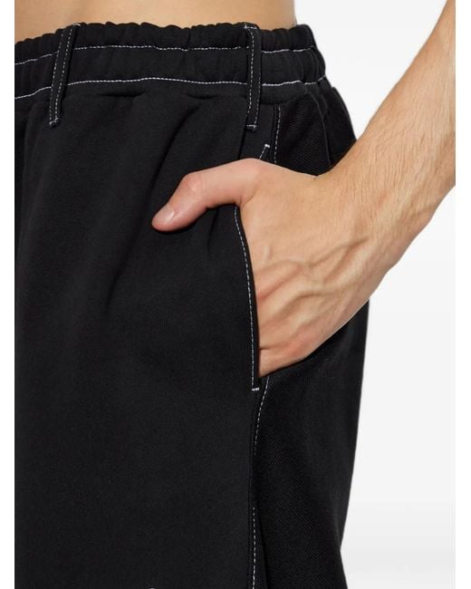 Moschino Black Contrast-Stitch Track Pants for men