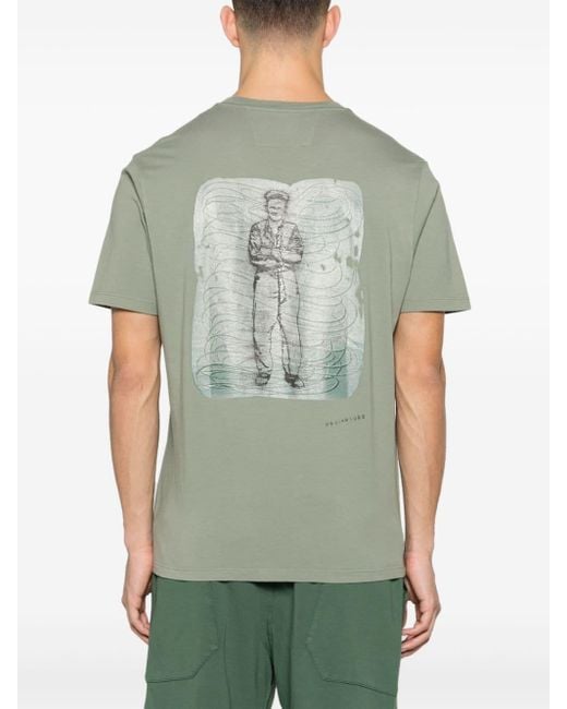 C P Company Green British Sailor Cotton T-shirt for men