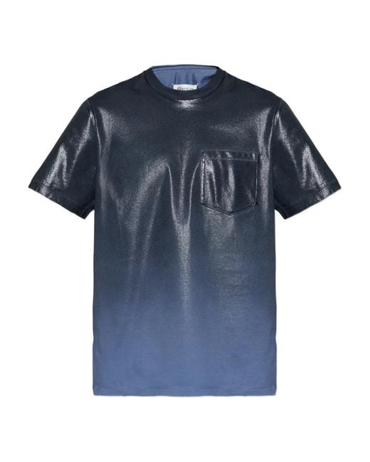 Maison Margiela Chest-Pocket T-Shirt in Blue for Men | Lyst