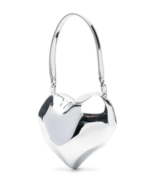 Simon Miller White Heart-Shaped Molded Clutch Bag