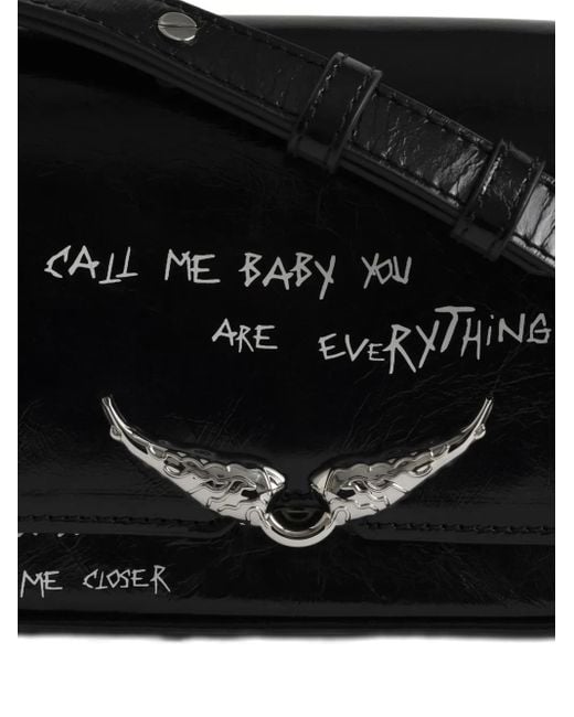 Zadig & Voltaire Black Le Zazi Retro Graffiti Bag