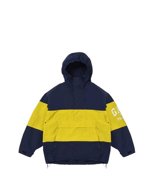 Palace Blue X Gap Hooded Colour-Block Lightweight Jacket for men