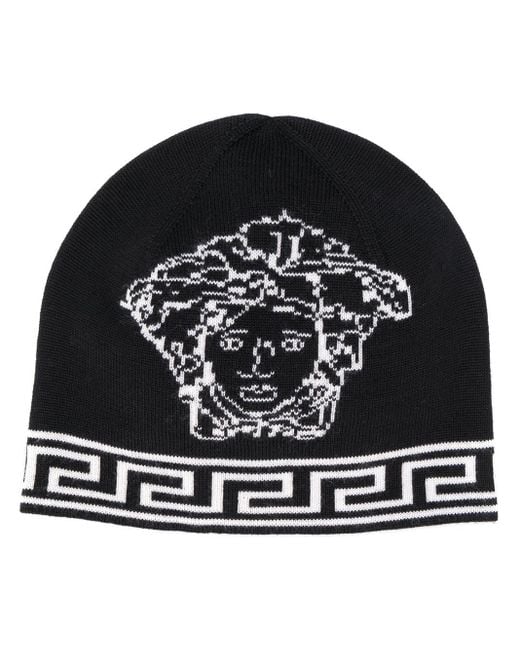 Versace Mütze mit Medusa-Logo in Black für Herren