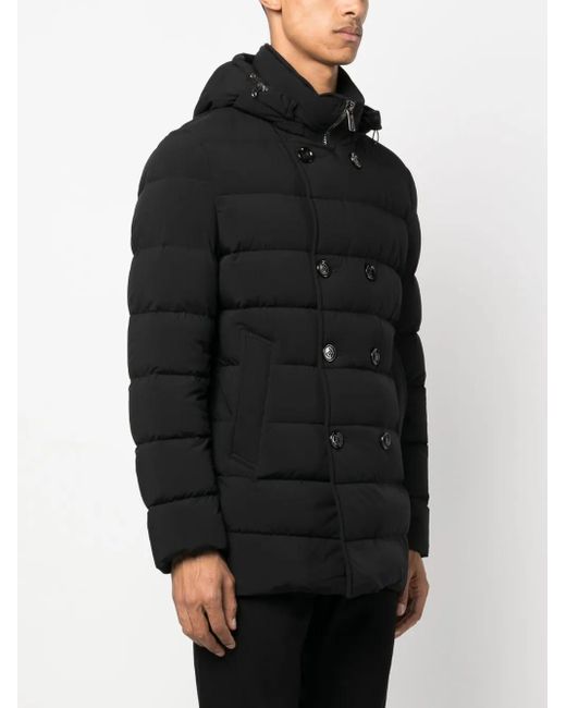 Moorer Black Long-Sleeve Padded Down Jacket for men