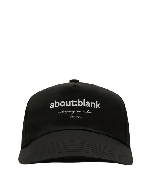 About Blank Black Logo Cap for men