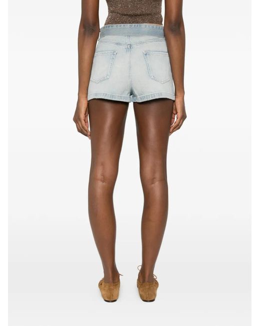 Twinset Blue Belt Denim Shorts