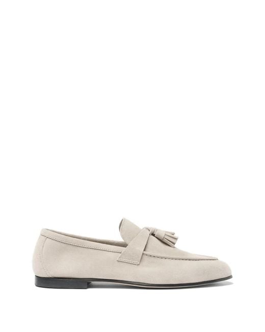 Scarosso White Luisa Tassel-Detail Loafers