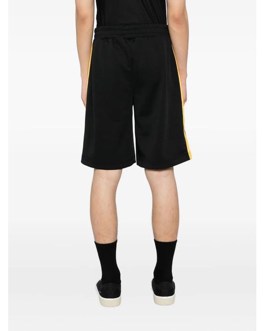 Palm Angels Black Bermuda Logo for men