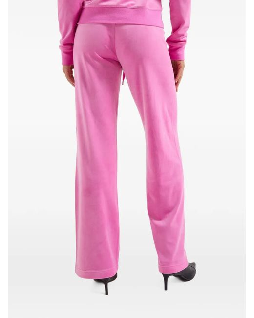 Juicy Couture Pink Logo-Detail Track Pants