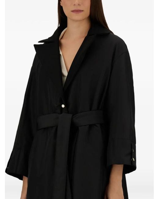 Herno Black Reversible Belted Oversized Coat