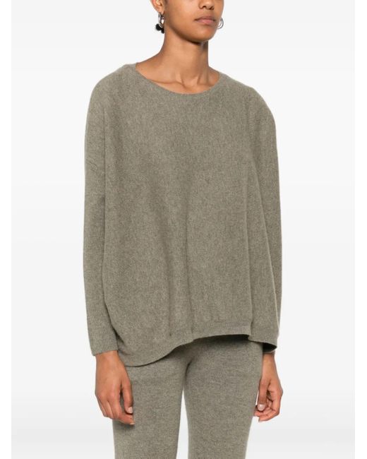 Kujten Natural Round-Neck Cashmere Jumper