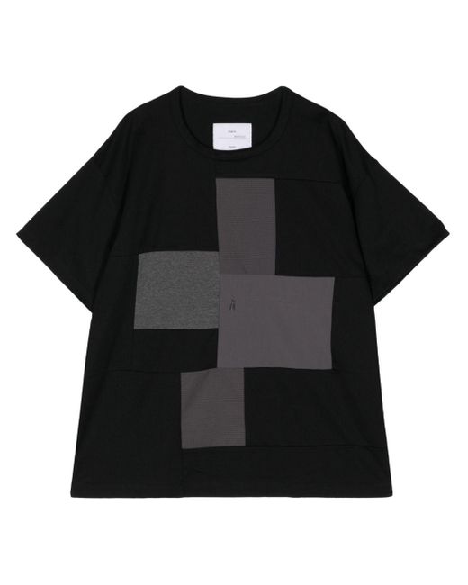 Camicia con design patchwork di Fumito Ganryu in Black da Uomo