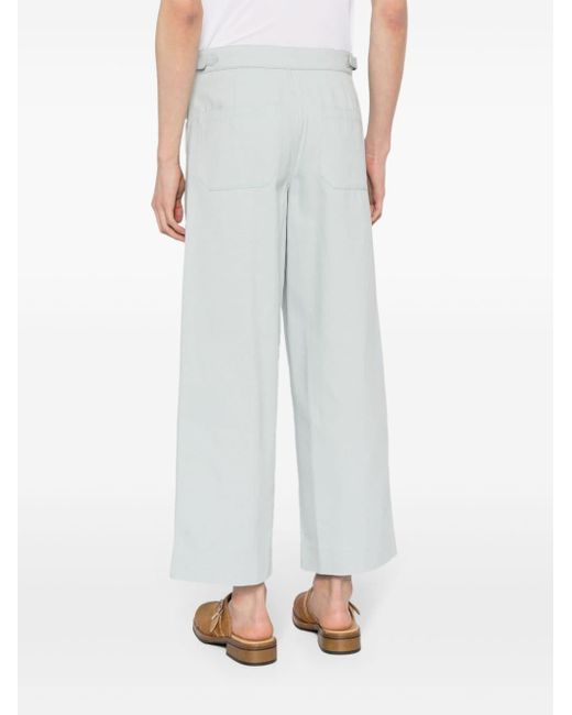 Bode Blue Wide-leg Cropped Trousers for men