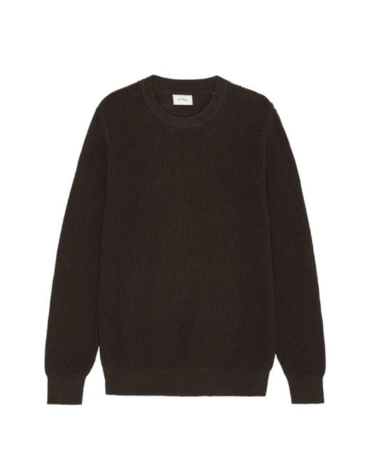 Les Deux Black Ribbed-Knit Crew-Neck Sweater for men