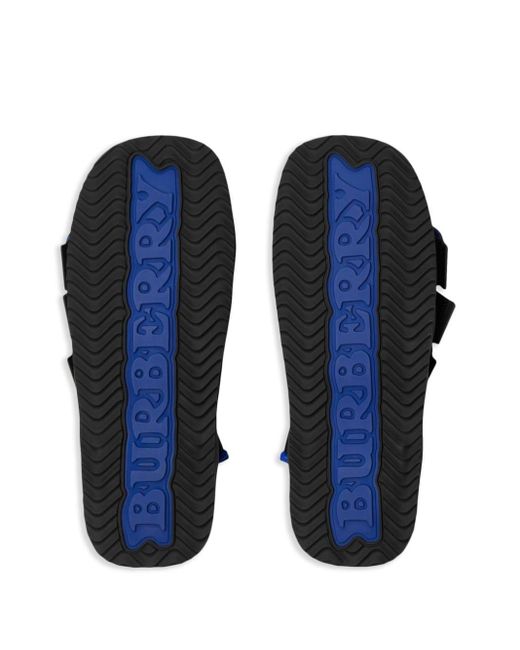 Burberry Blue Nylon Strap Sandals for men
