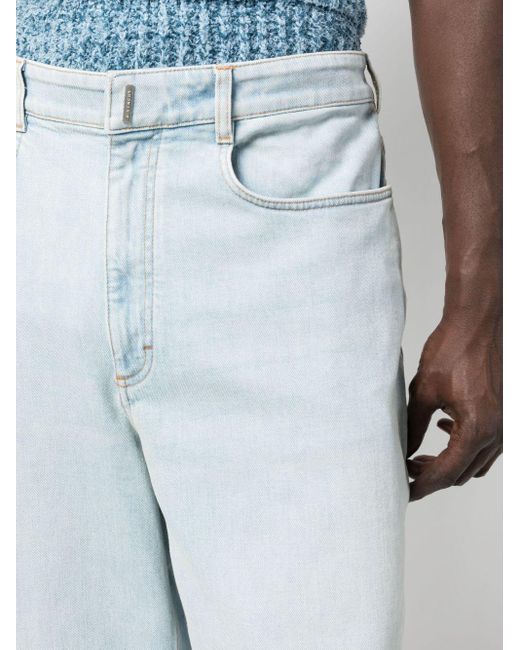 Givenchy Blue Low-crotch Wide-leg Denim Jeans for men