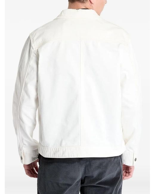 Guess White Veste Zippée À Broderies for men
