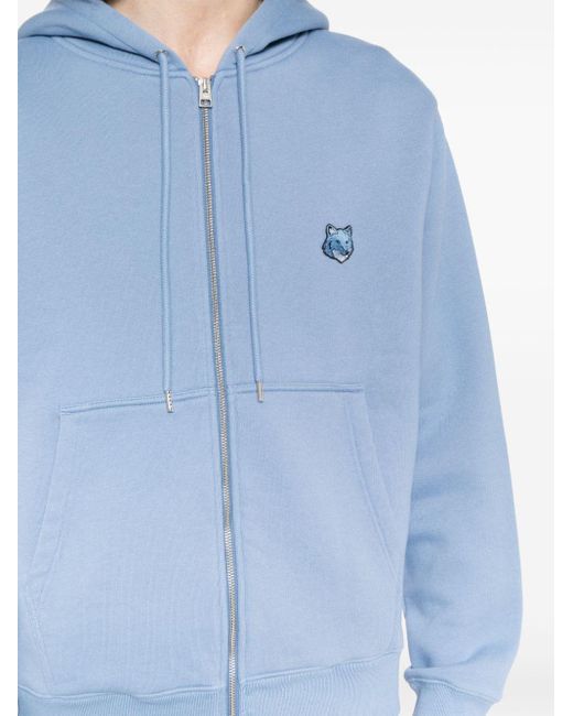Maison Kitsuné Blue Bold Fox Cotton Jacket for men