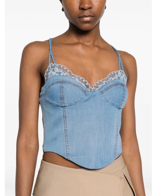Ermanno Scervino Blue Zipped Top