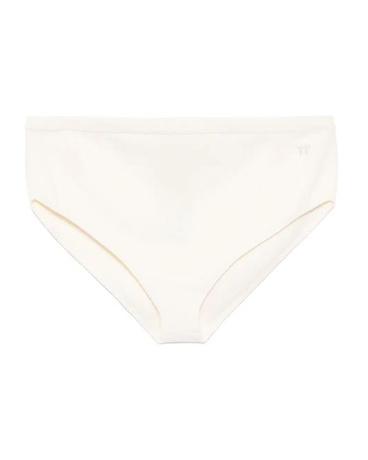 Tom Ford White Logo-Embroidered Brief