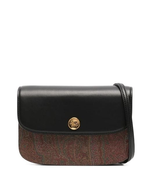 Etro Black 'Arnica' Crossbody Bag With 'Paisley' Motif