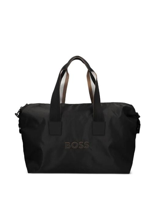Boss Black Logo-Plaque Holdall for men
