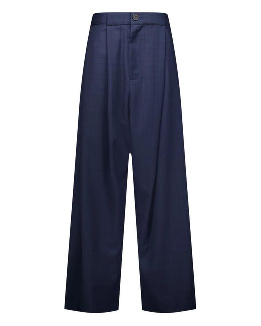 Natasha Zinko Blue Pleats-Detailed Trousers