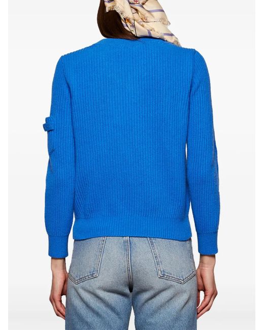 Pull À Col V Victoria Beckham en coloris Blue