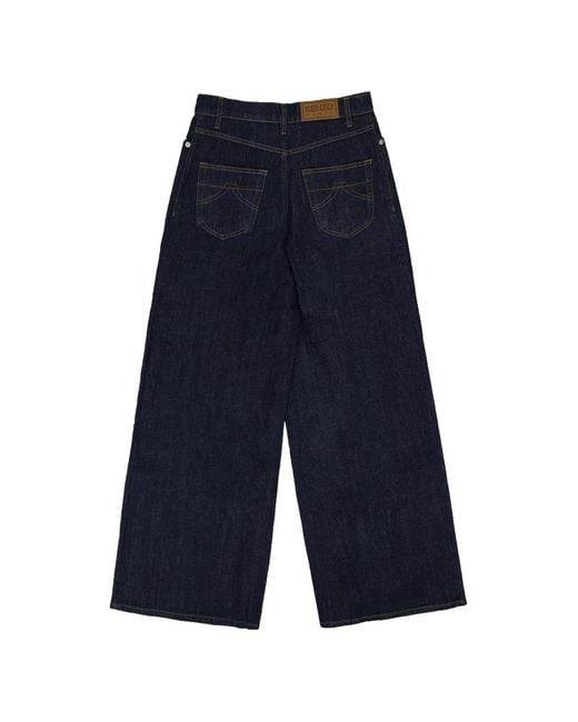 KENZO Blue Logo-Patch Jeans for men