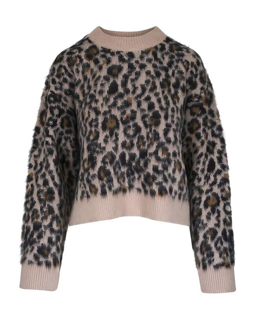 Nili Lotan Black Animal-Print Sweater