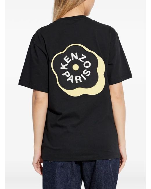 KENZO Black T-Shirt À Logo Imprimé