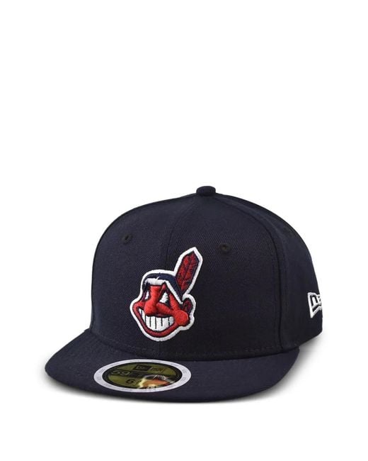 KTZ Blue 59Fifty Cleveland Indians Chief Wahoo Cap