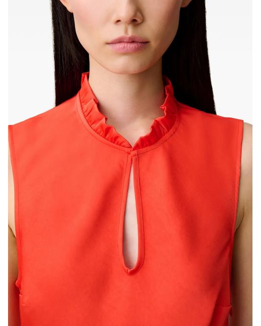 Claudie Pierlot Red Flowy Midi Dress