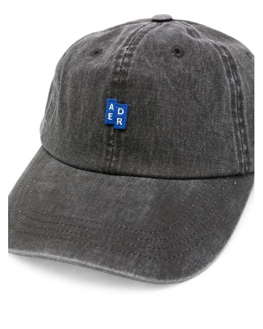 Adererror Gray Bl Tag Logo-Patch Baseball Cap for men