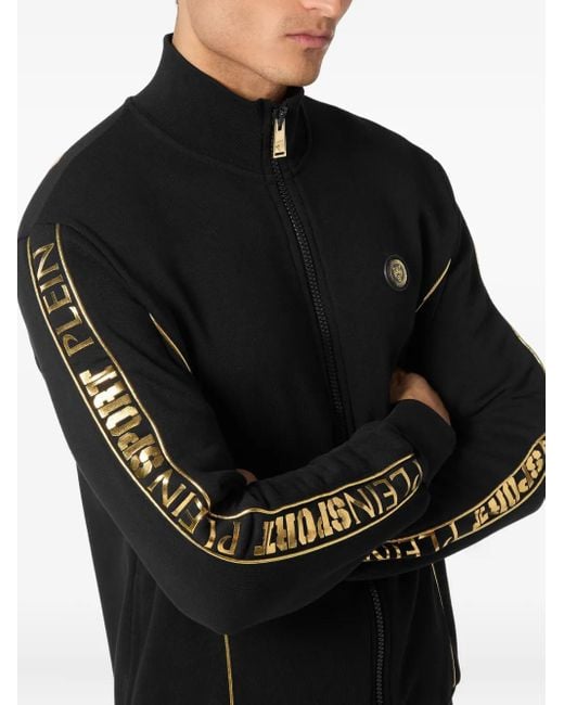 Philipp Plein Black Laminated Sweatshirt for men