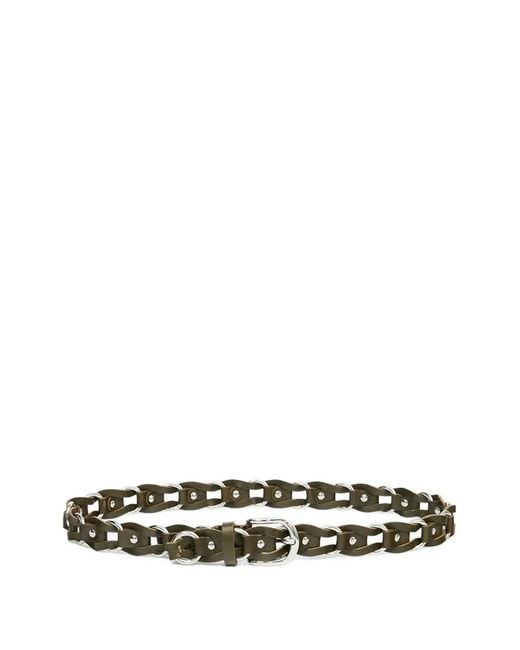 Isabel Marant White Bali Leather Belt