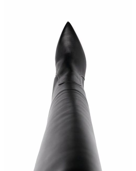 Scarosso Black X Brian Atwood Carra Leather Boots