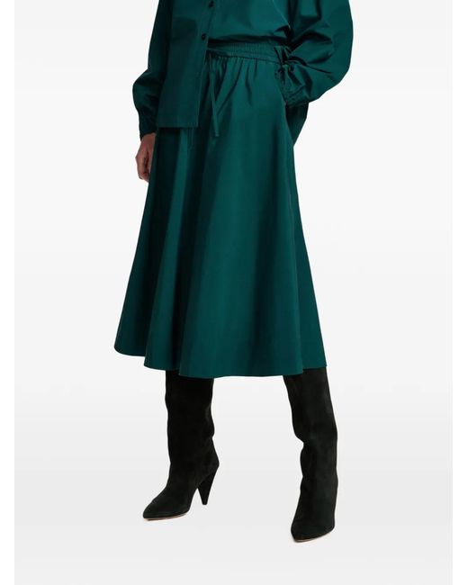 Essentiel Antwerp Green A-Line Midi Skirt