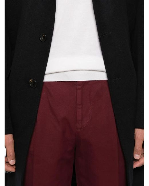 Brunello Cucinelli Red Pleated Trousers for men