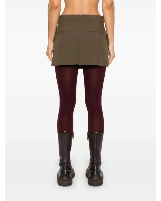 Rick Owens Green Cut-Off Mini Skirt