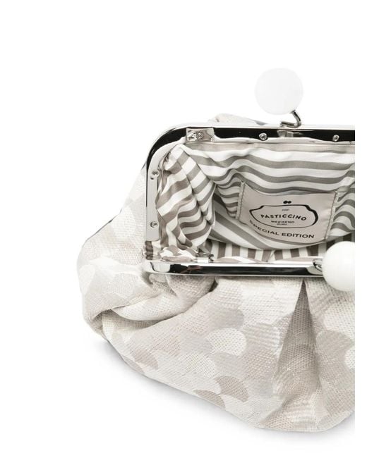 Weekend by Maxmara White Pasticcino Jacquard-Knit Shoulder Bag
