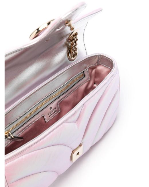 Bolso GG-Marmont pequeño Gucci de color Pink