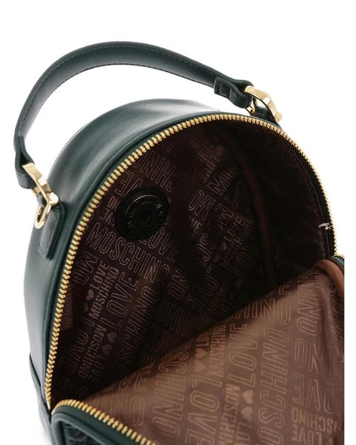 Moschino Green Quilted-Pattern Tote Bag