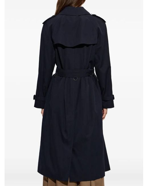 Burberry Blue Waterloo Double-Breasted Trench Coat
