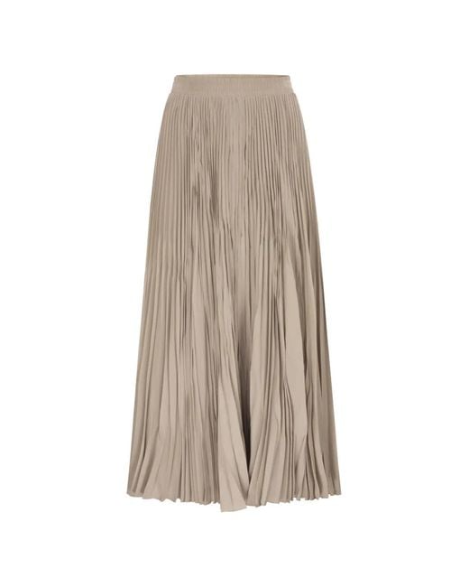 Weekend by Maxmara Natural Pleated Flared Maxi Skirt
